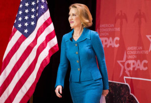 Carly Fiorina, former CEO of Hewlett-Packard, speaks at CPAC in National Harbor, Md., on Feb. 26, 2015.