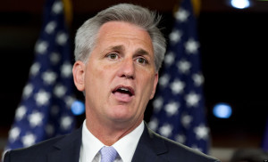House Majority Whip Kevin McCarthy of Calif., talks about the Domestic Energy and Jobs Act, part of the House GOP energy agenda, Wednesday, June 6,2012, during a news conference on Capitol Hill in Washington. (AP Photo/J. Scott Applewhite)