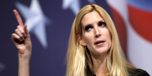 Conservative author Ann Coulter addresses the Conservative Political Action Conference (CPAC) in Washington on Saturday Feb. 20,2010. (AP Photo/Jose Luis Magana)