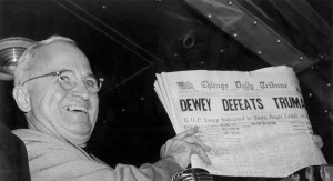 Dewey beats Truman