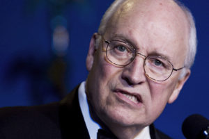 Vice President Dick Cheney, speaks at the 50th anniversary celebration of the Defense Advanced Research Projects Agency, Thursday, April 10, 2008, in Washington. Bush administration officials from Vice President Dick Cheney on down signed off on using harsh interrogation techniques against suspected terrorists after asking the Justice Department to endorse their legality, The Associated Press has learned. (AP Photo/Manuel Balce Ceneta)