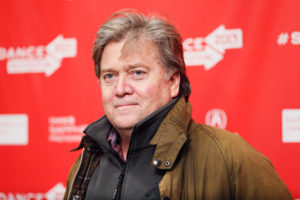 FILE - In this Jan. 24, 2013 file photo, Executive Producer Stephen Bannon poses at the premiere of "Sweetwater" during the 2013 Sundance Film Festival in Park City, Utah. Republican Donald Trump is overhauling his campaign again, bringing in Breitbart News' Bannon as campaign CEO and promoting pollster Kellyanne Conway to campaign manager. Trump told The Associated Press in a phone interview early Wednesday, Aug. 17, 2016, that he has known both individuals for a long time. (Photo by Danny Moloshok/Invision/AP, File)